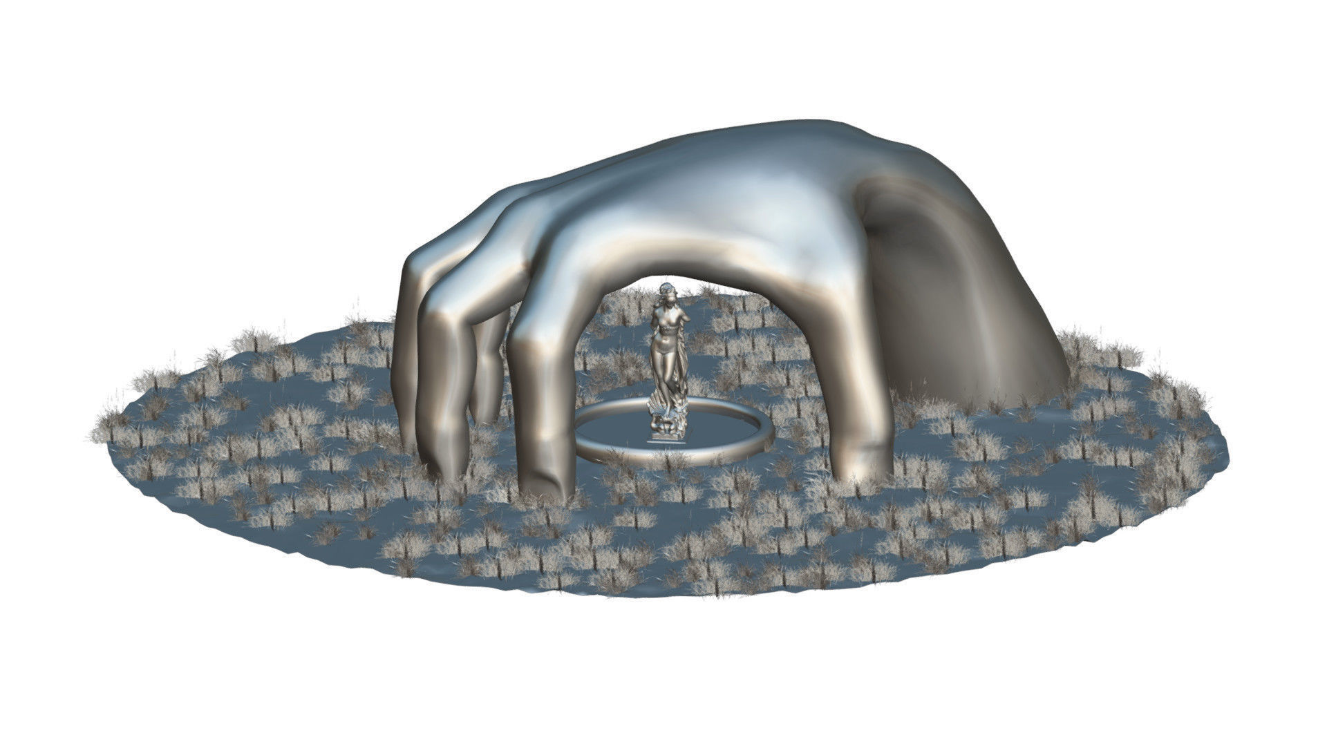 Temple Of Venus Low-poly 3D model_14