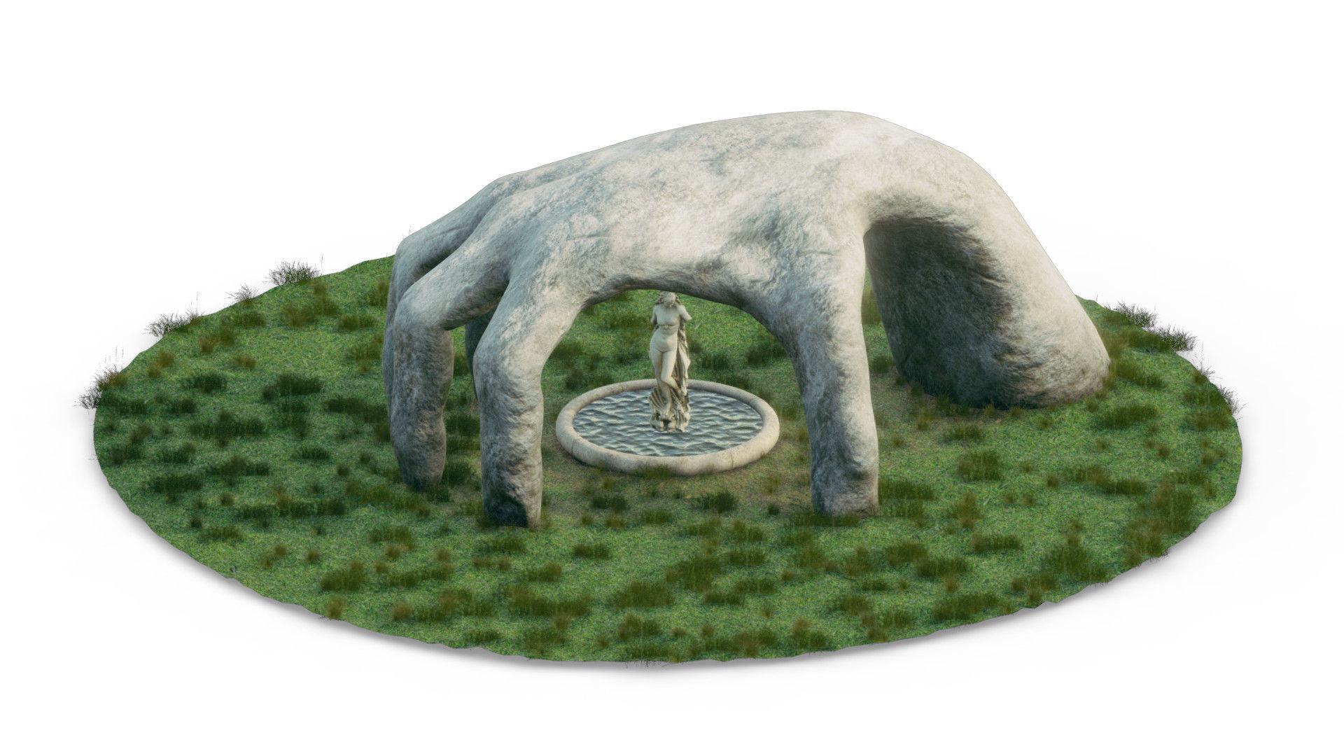 Temple Of Venus Low-poly 3D model_2