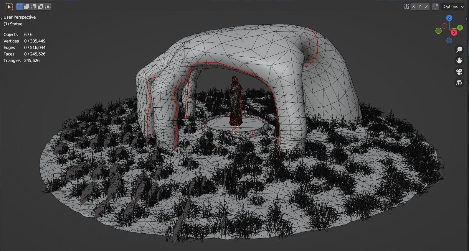 Temple Of Venus Low-poly 3D model_11