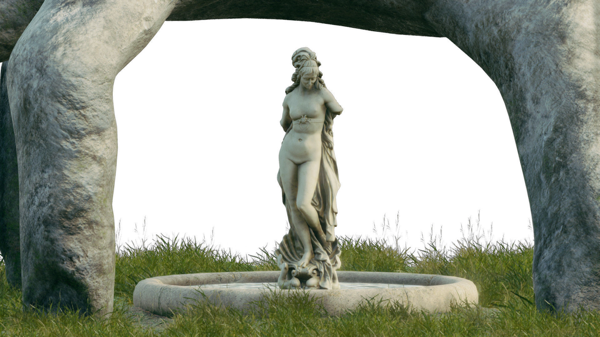 Temple Of Venus Low-poly 3D model_1
