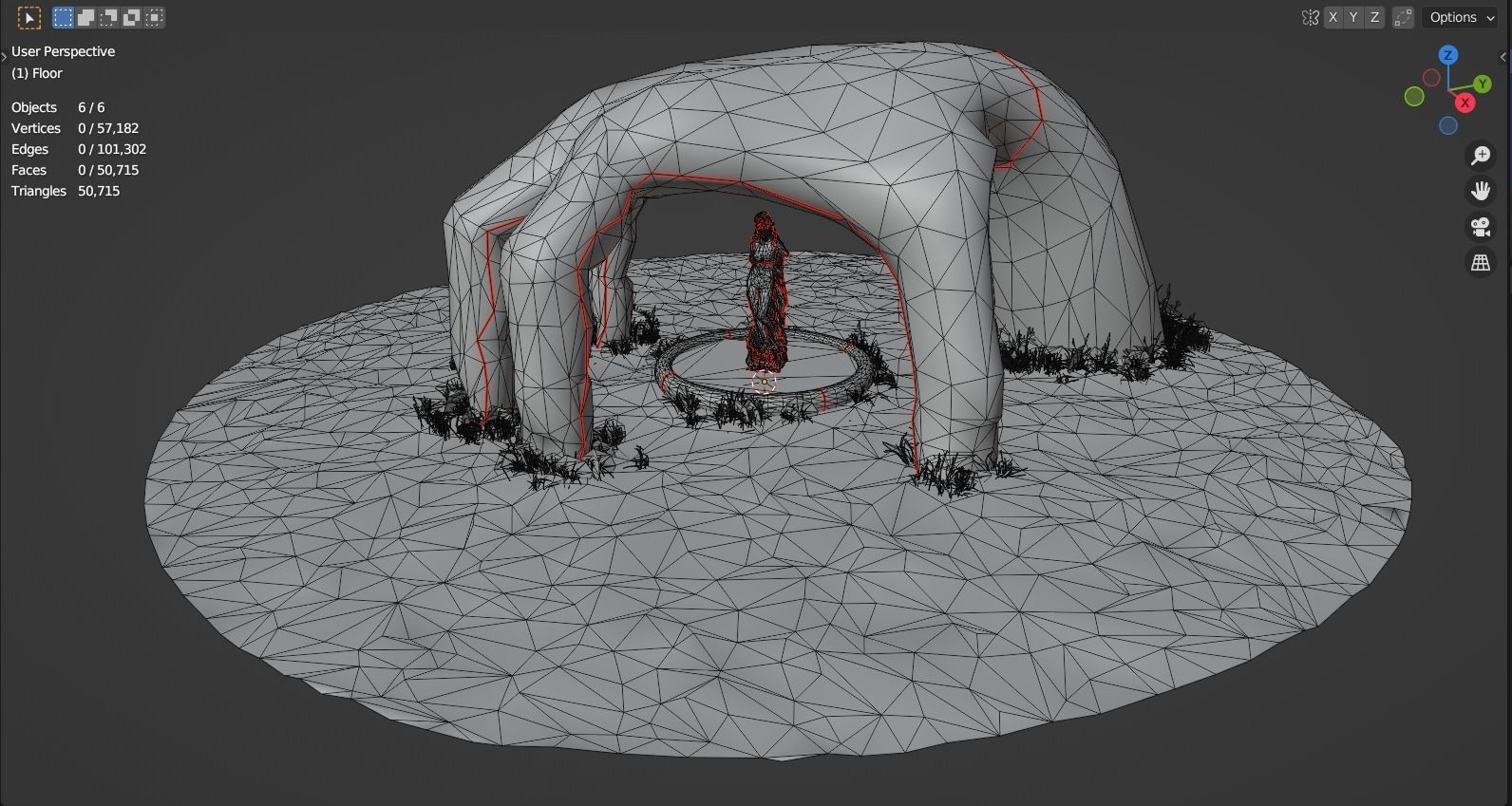 Temple Of Venus Low-poly 3D model_12