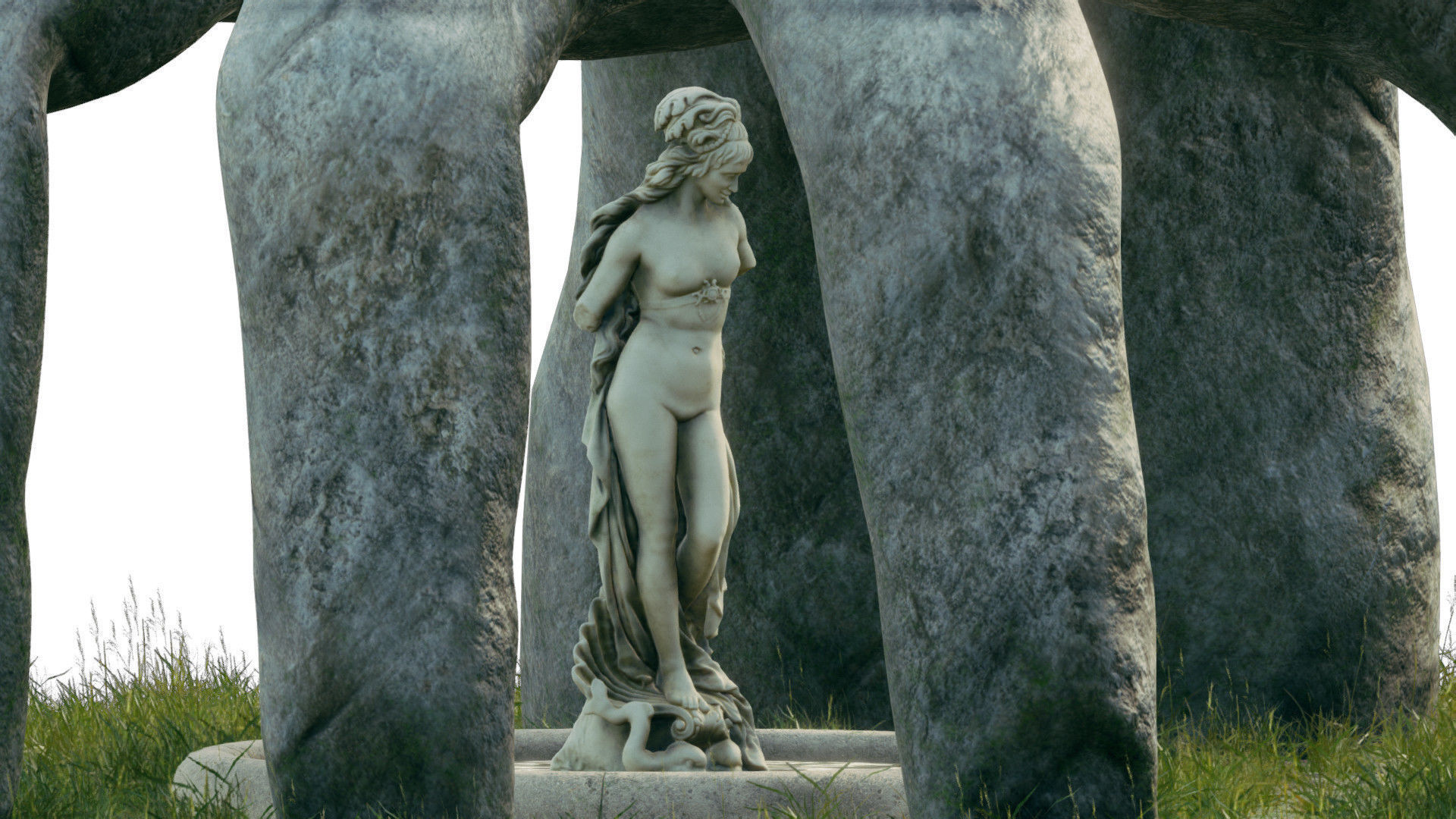 Temple Of Venus Low-poly 3D model_9