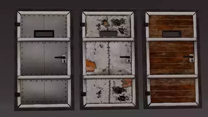 Set of doors 3D Model