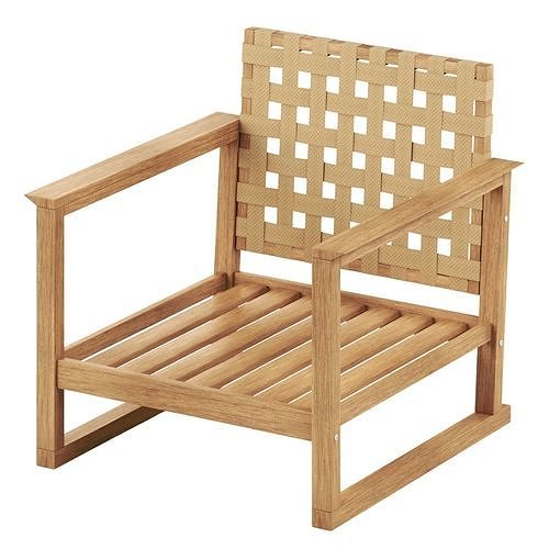 HATTHOLMEN Garden armchair IKEA 3D model 6