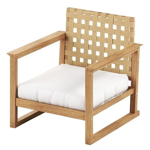 HATTHOLMEN Garden armchair IKEA 3D model 5