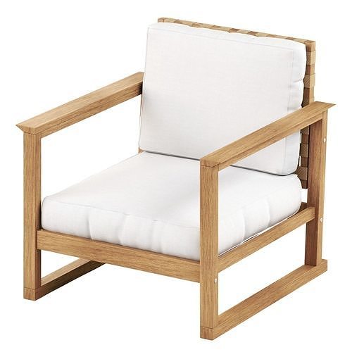 HATTHOLMEN Garden armchair IKEA 3D model 4