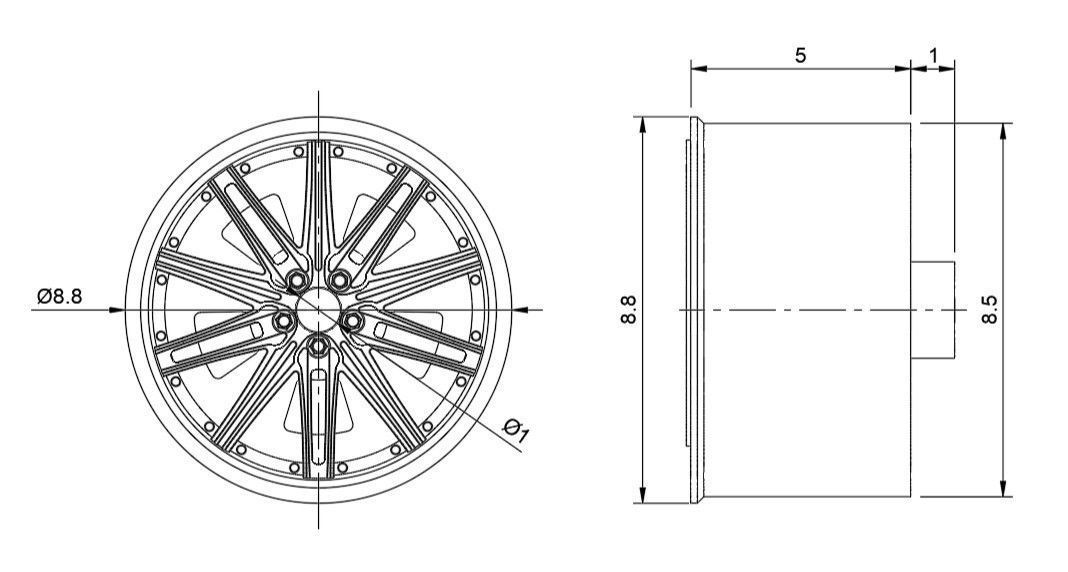 WORK VARIANZA A6S RIMS FOR DIECAST 64 SCALE 3D print model_3