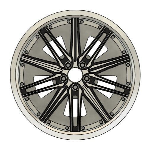 WORK VARIANZA A6S RIMS FOR DIECAST 64 SCALE 3D print model_2