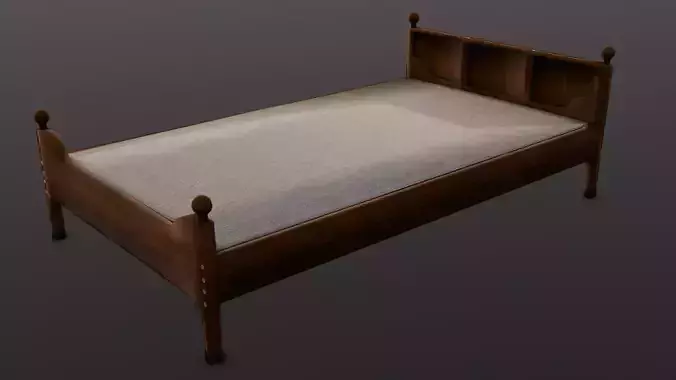 Simple Bed 3D Model