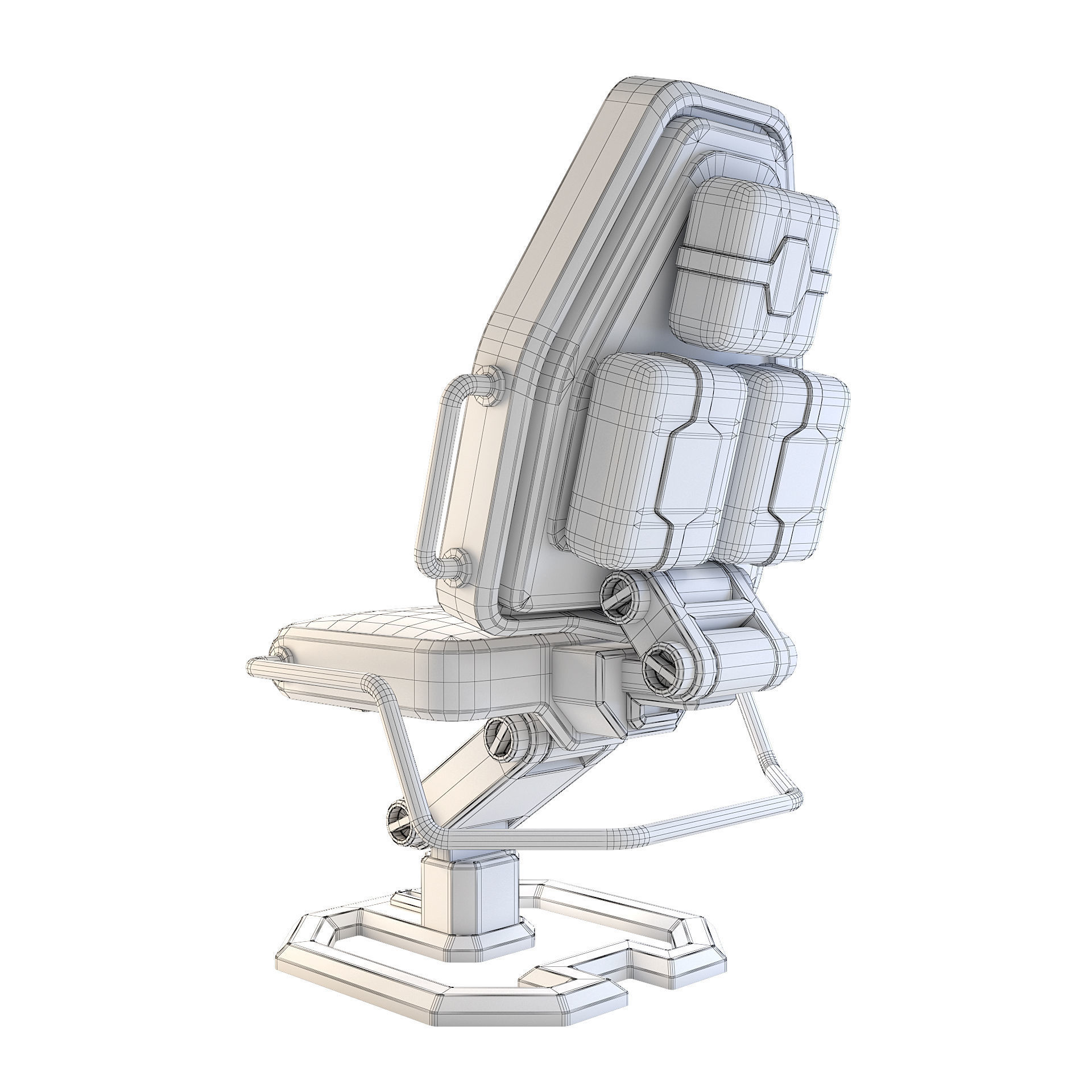 Space Station Chair 3D model_2