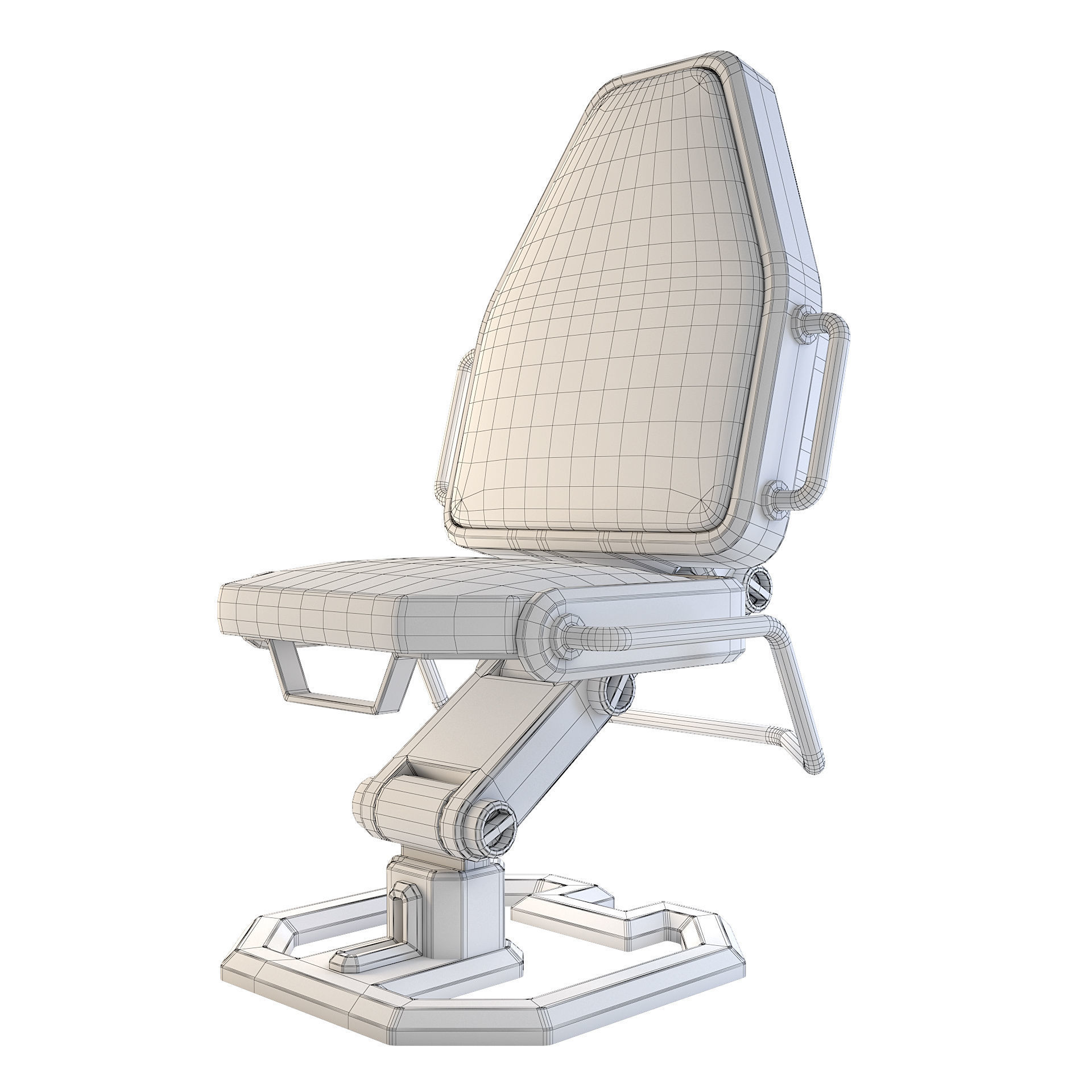 Space Station Chair 3D model_1