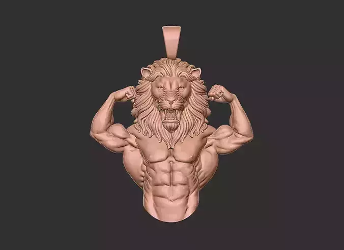 lion pendant 3d print model