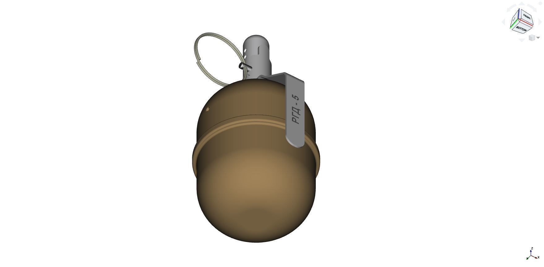 RGD-5 Grenade Clone CAD and STL 3D print model_7
