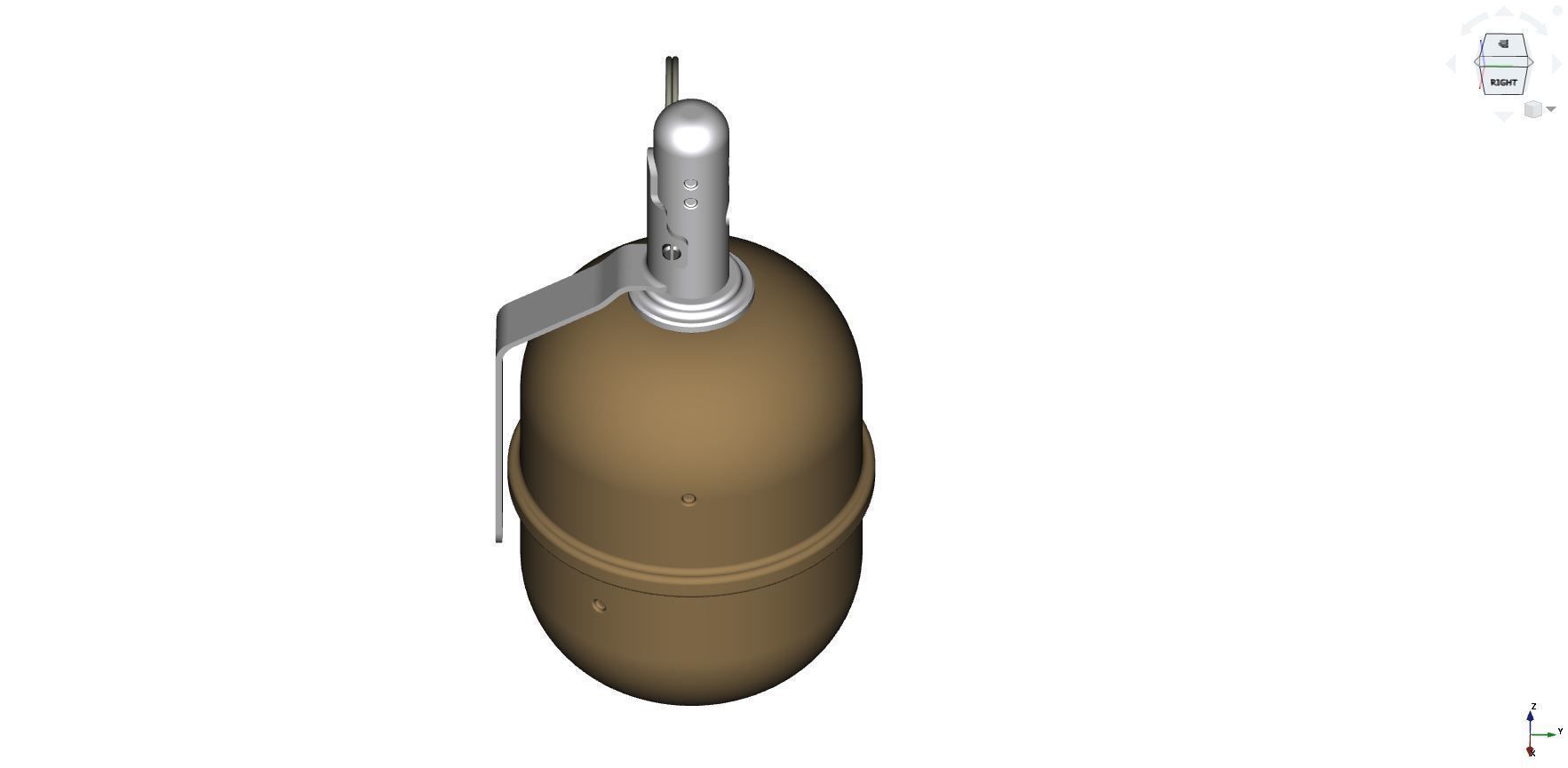 RGD-5 Grenade Clone CAD and STL 3D print model_3