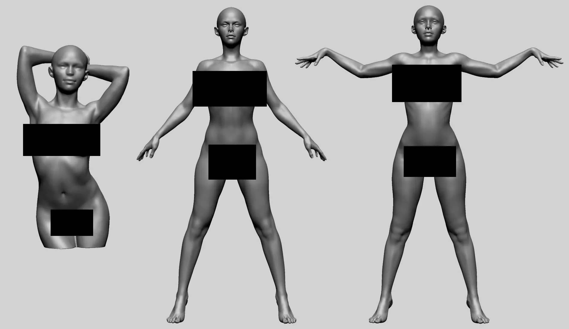 Female Poses 3D model_0