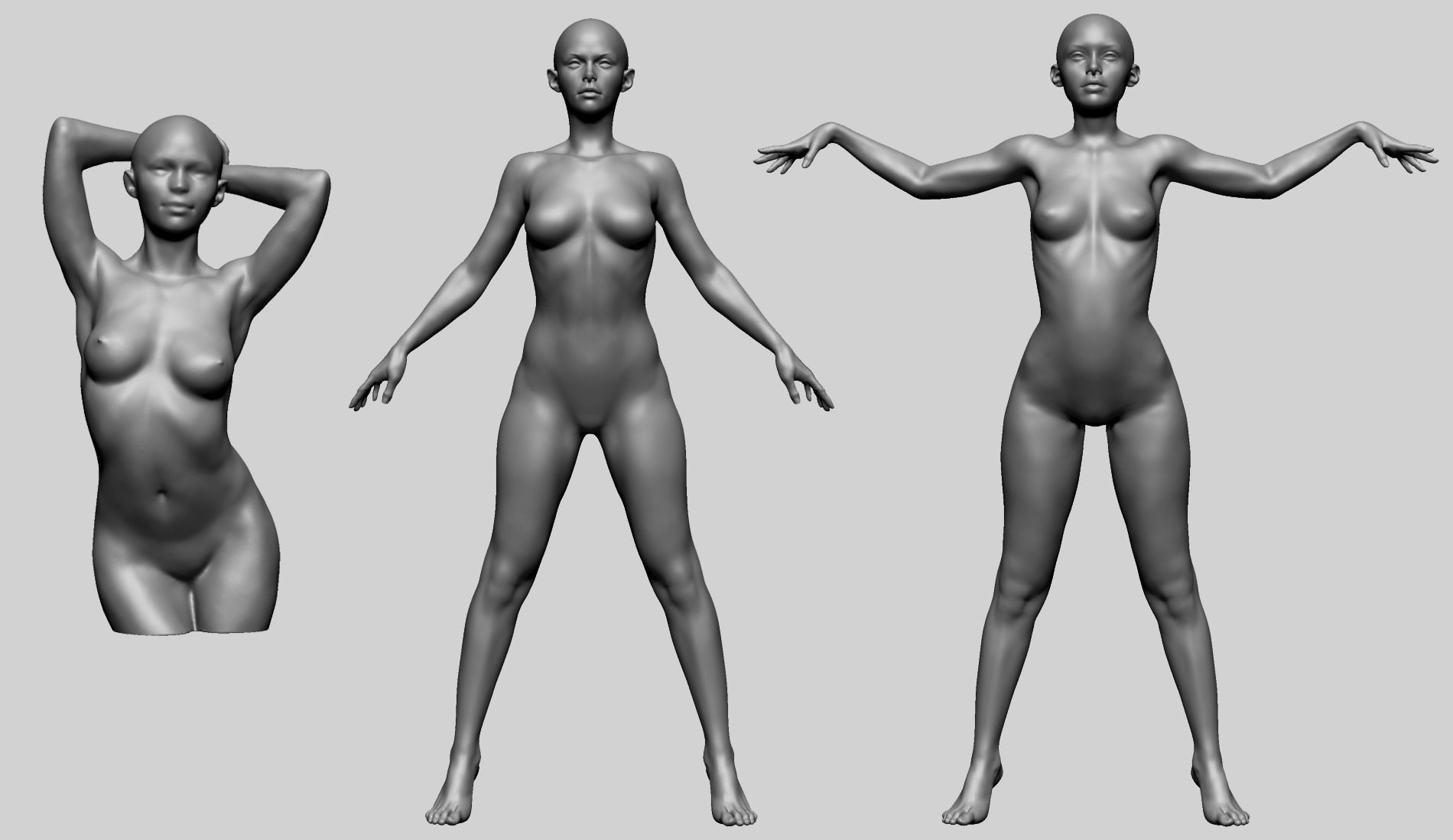 Female Poses 3D model_1