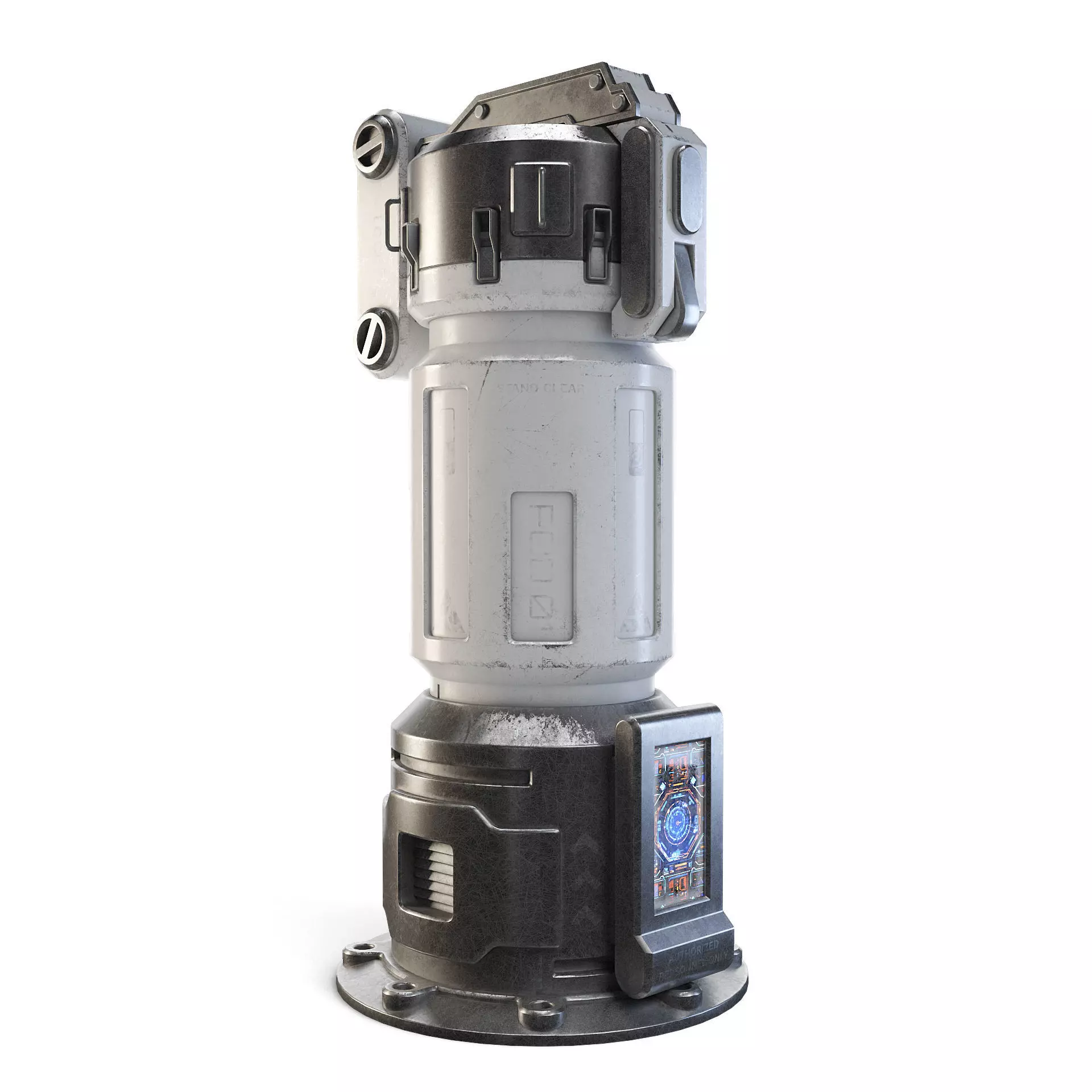 Space Station Cylindrical Pod 3D model_0