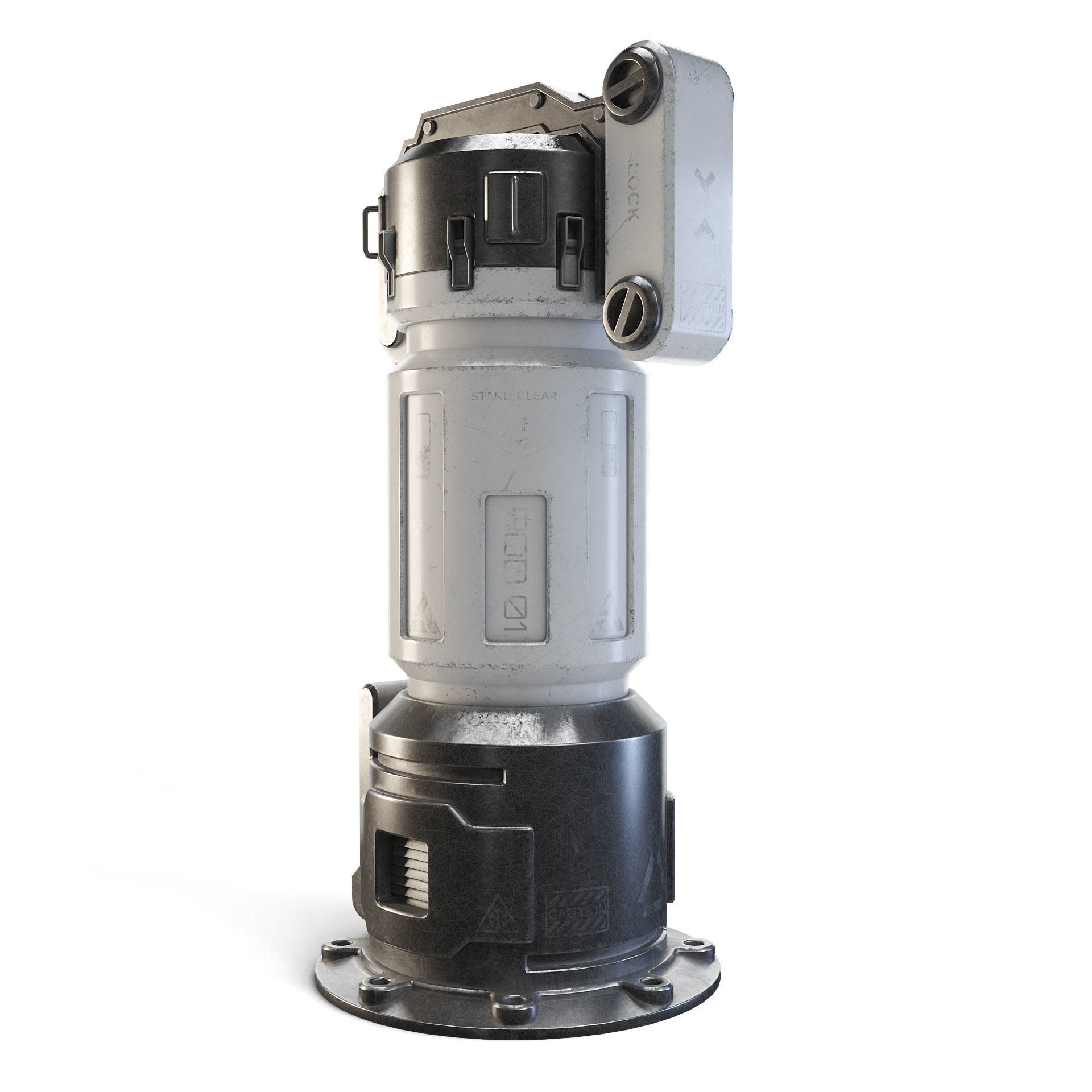 Space Station Cylindrical Pod 3D model_3