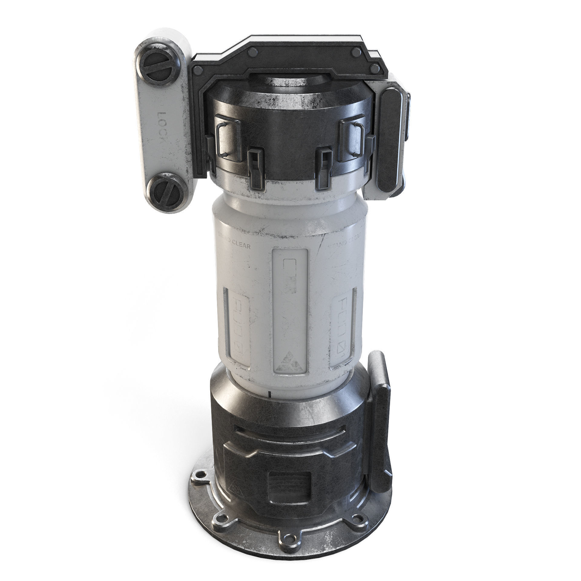 Space Station Cylindrical Pod 3D model_5