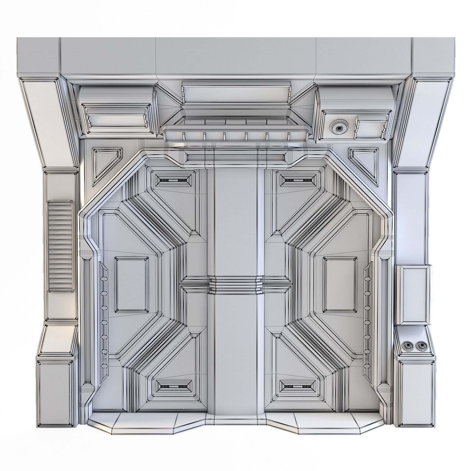Space Station Entry Door 3D model_3