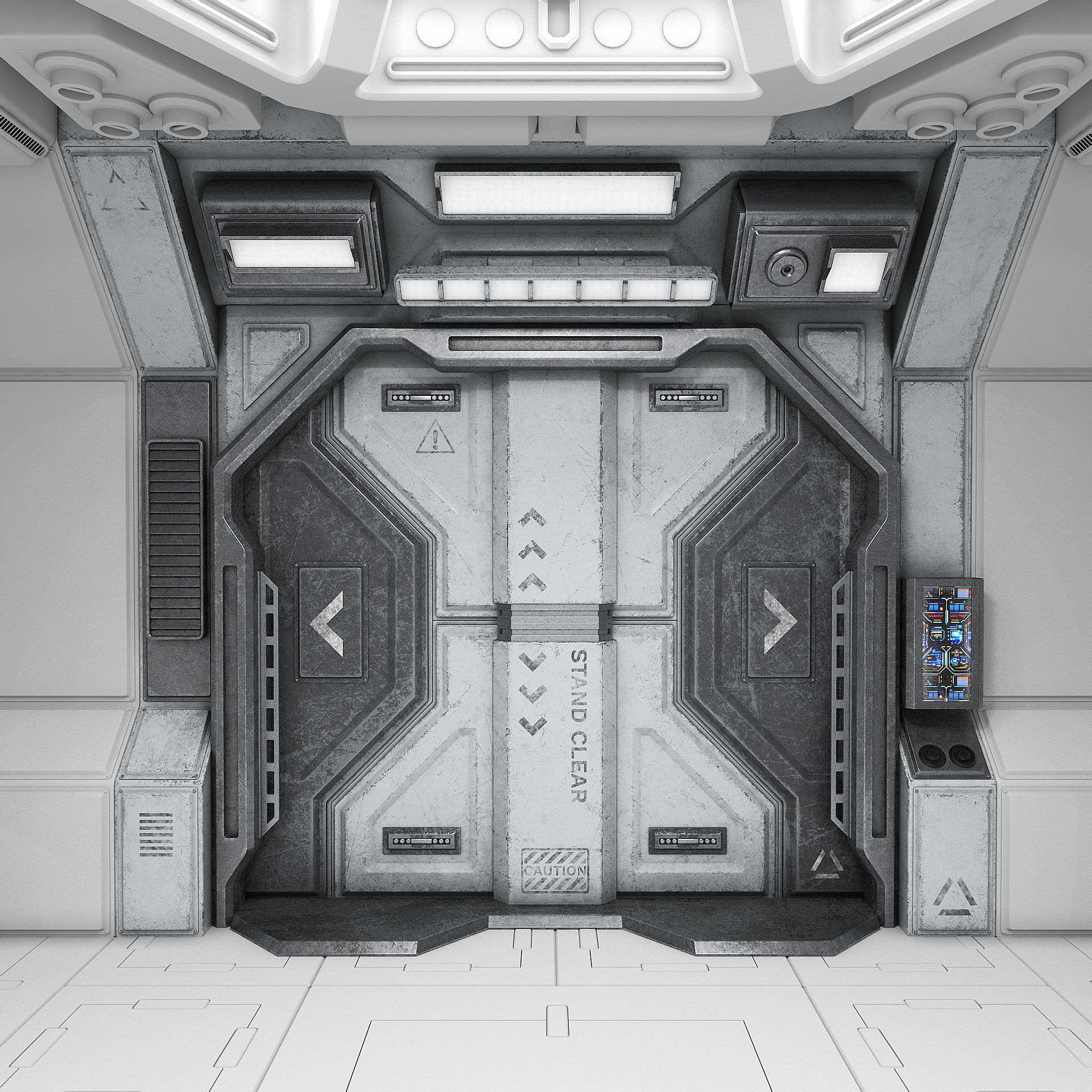 Space Station Entry Door 3D model_6
