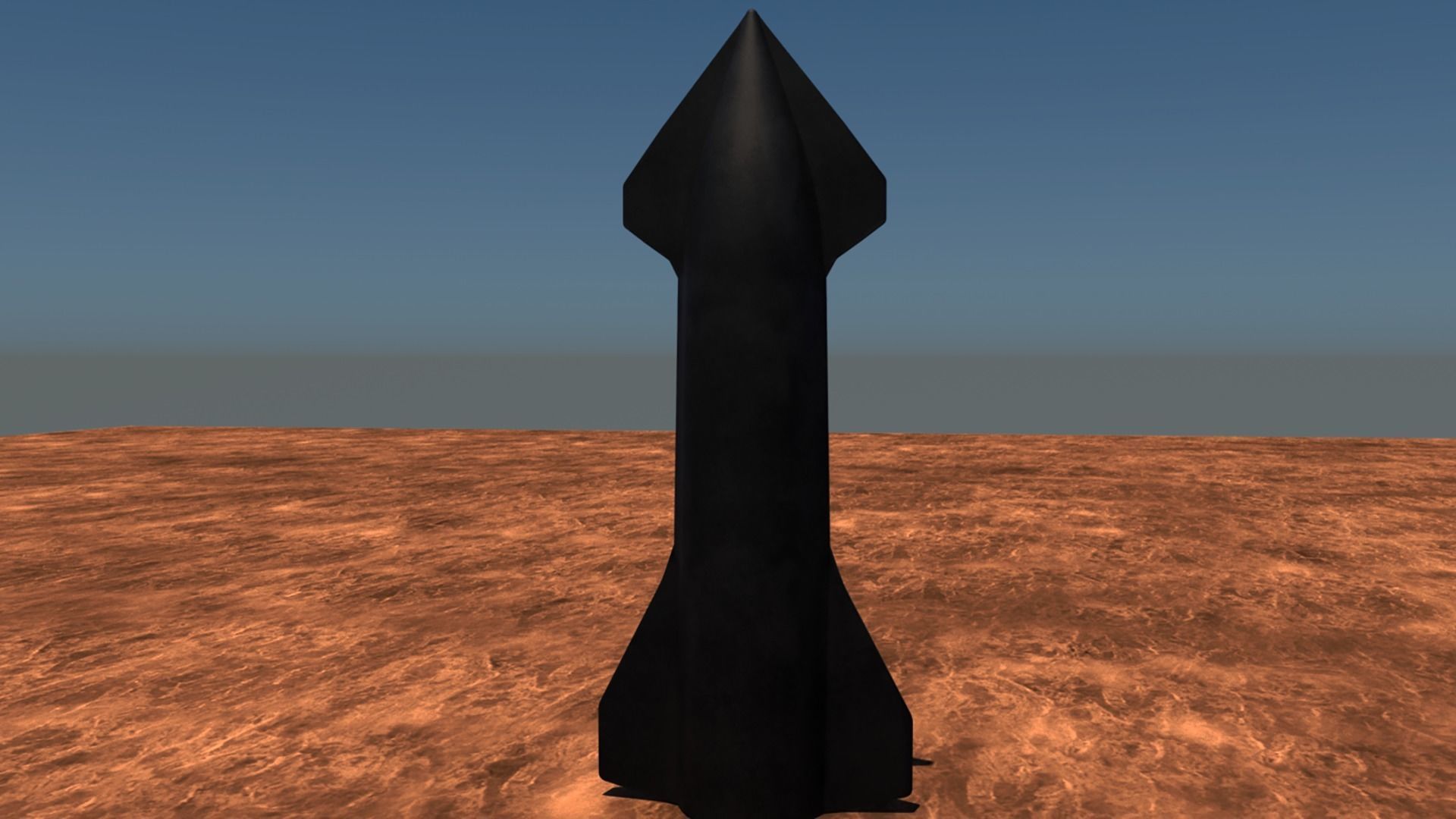 SpaceX Starship rocket Low-poly 3D model_4