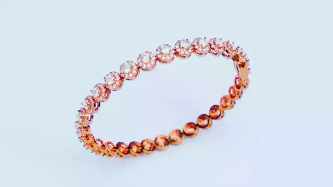 Tennis bracelet open box clasp 2 3D print model