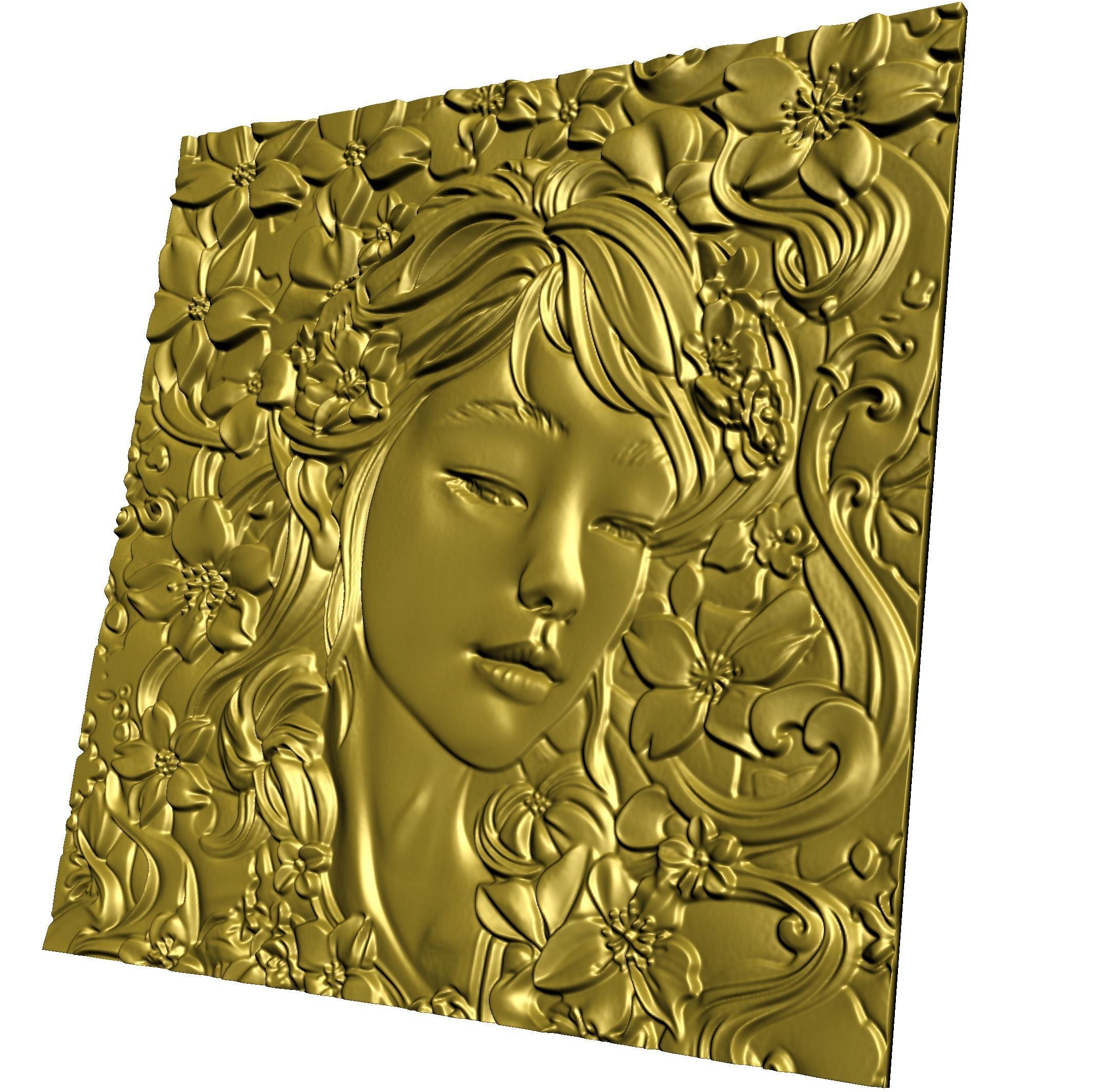 Japanese anime girl 3D model CNC cutting file 3D print model_3