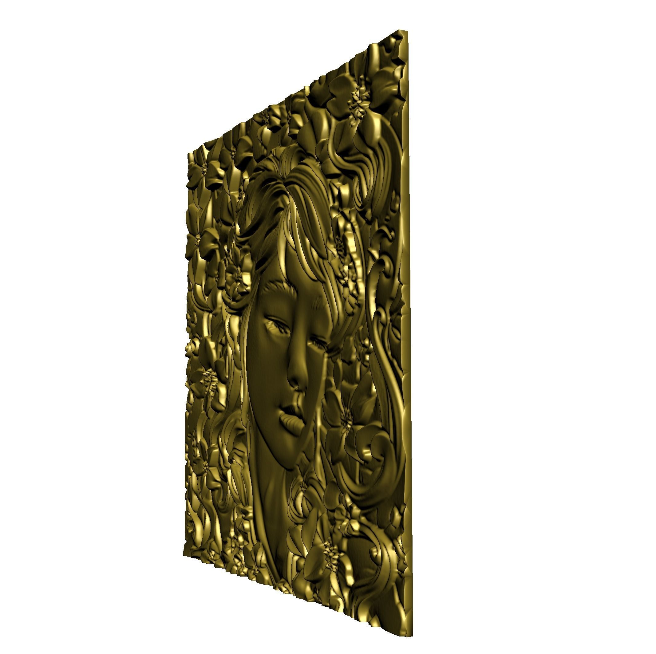 Japanese anime girl 3D model CNC cutting file 3D print model_5