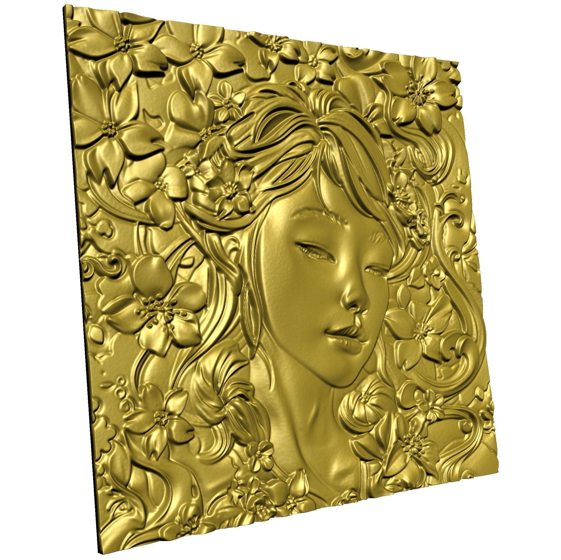 Japanese anime girl 3D model CNC cutting file 3D print model_2