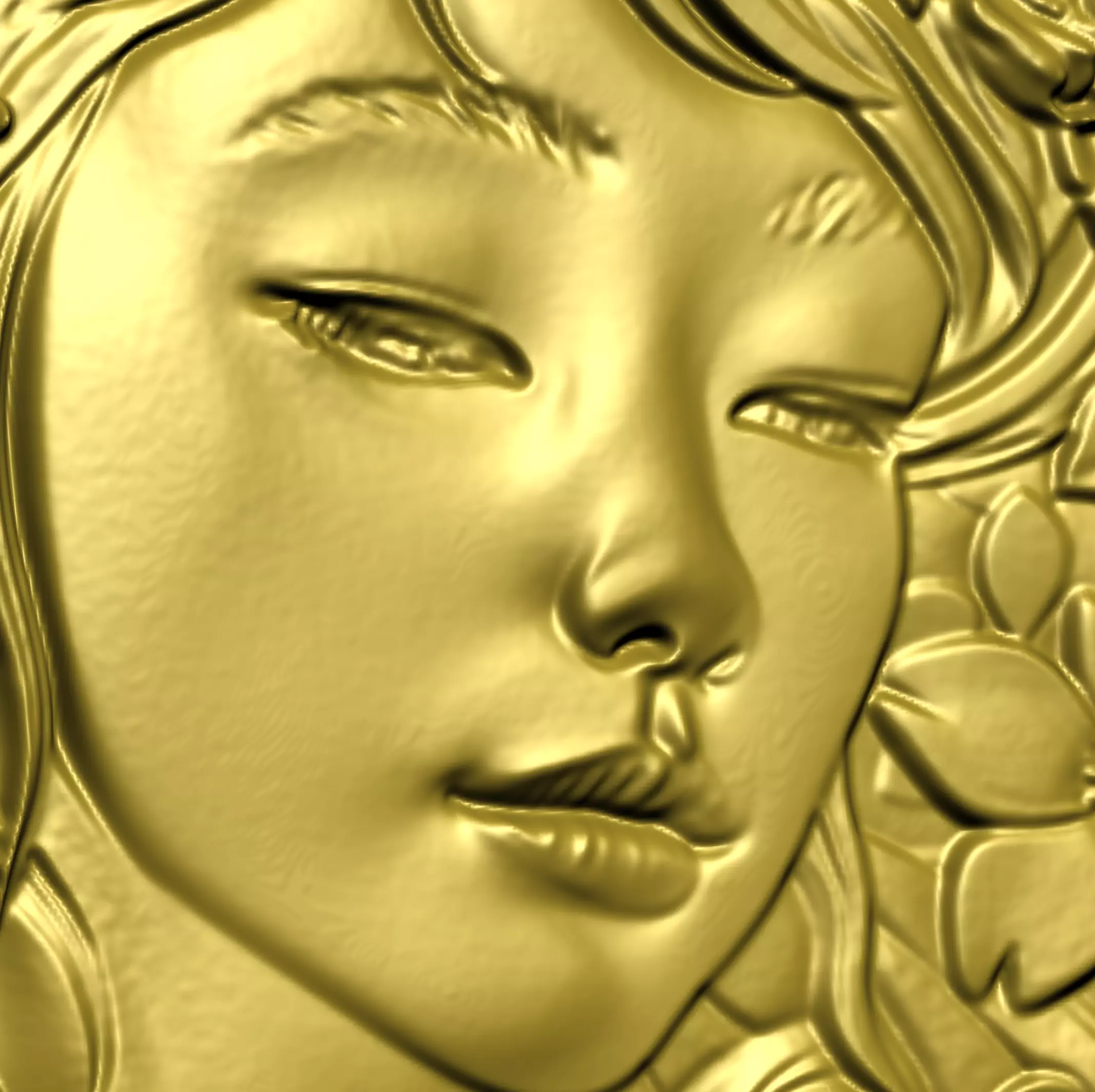 Japanese anime girl 3D model CNC cutting file 3D print model_0