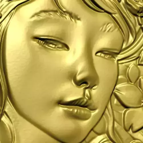 Japanese anime girl 3D model CNC cutting file 3D print model