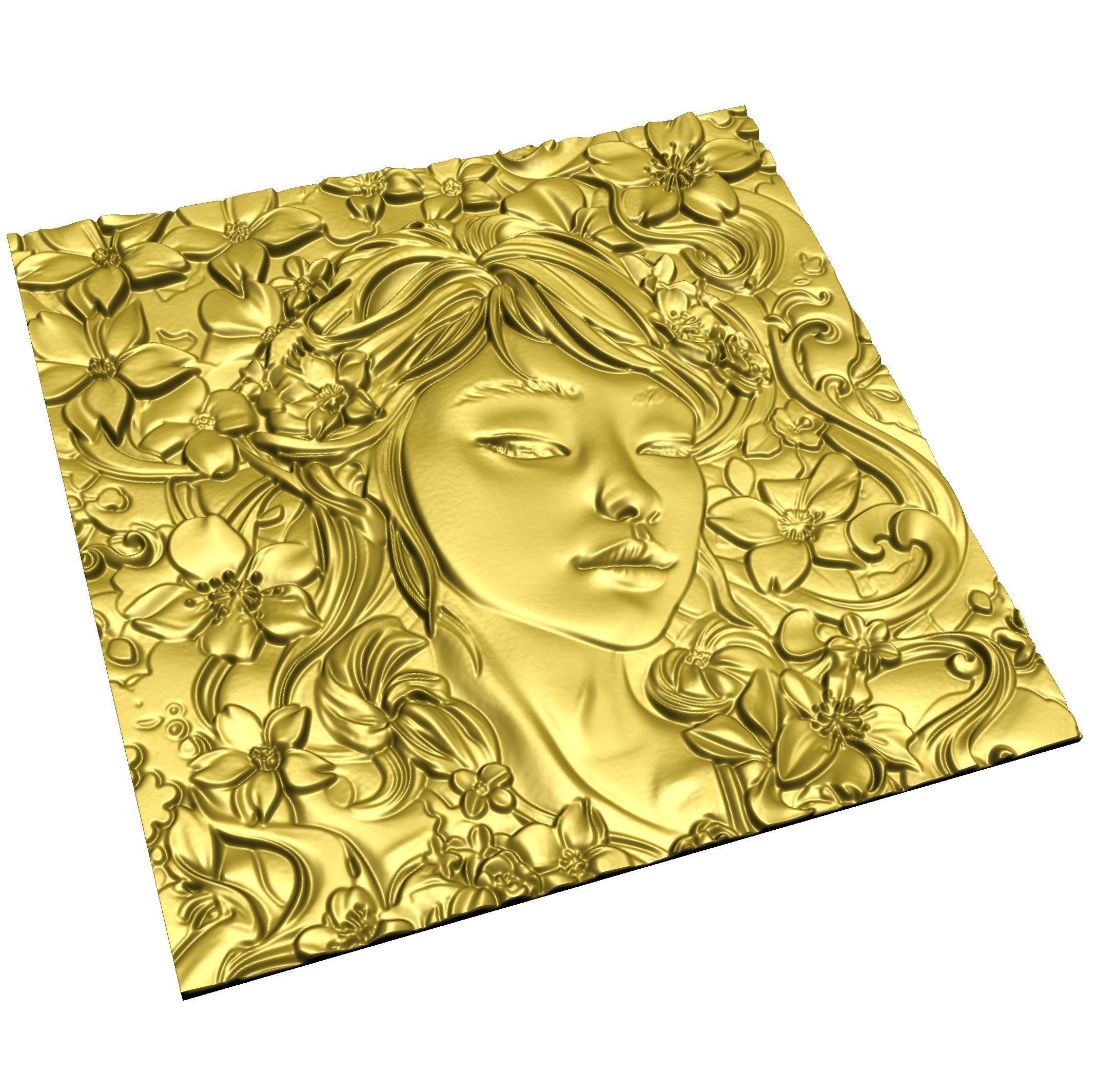 Japanese anime girl 3D model CNC cutting file 3D print model_4