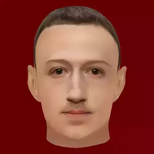 Mark Zuckerberg Low Poly Head