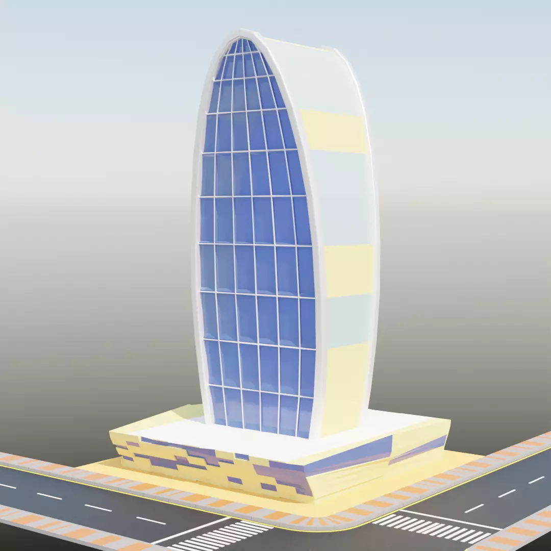 Ellipse tower 3D model 3D model_0