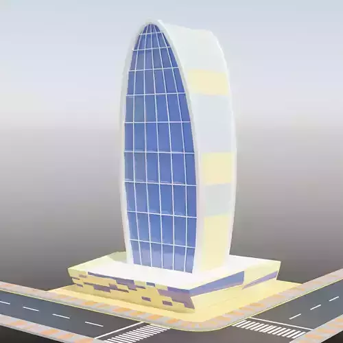 Ellipse tower 3D model 3D model