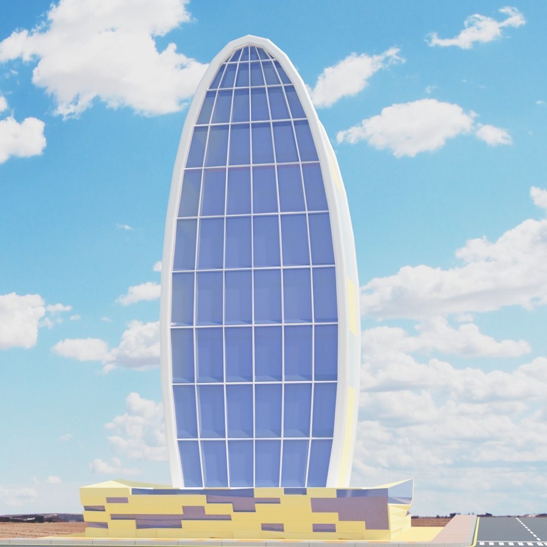 Ellipse tower 3D model 3D model_4
