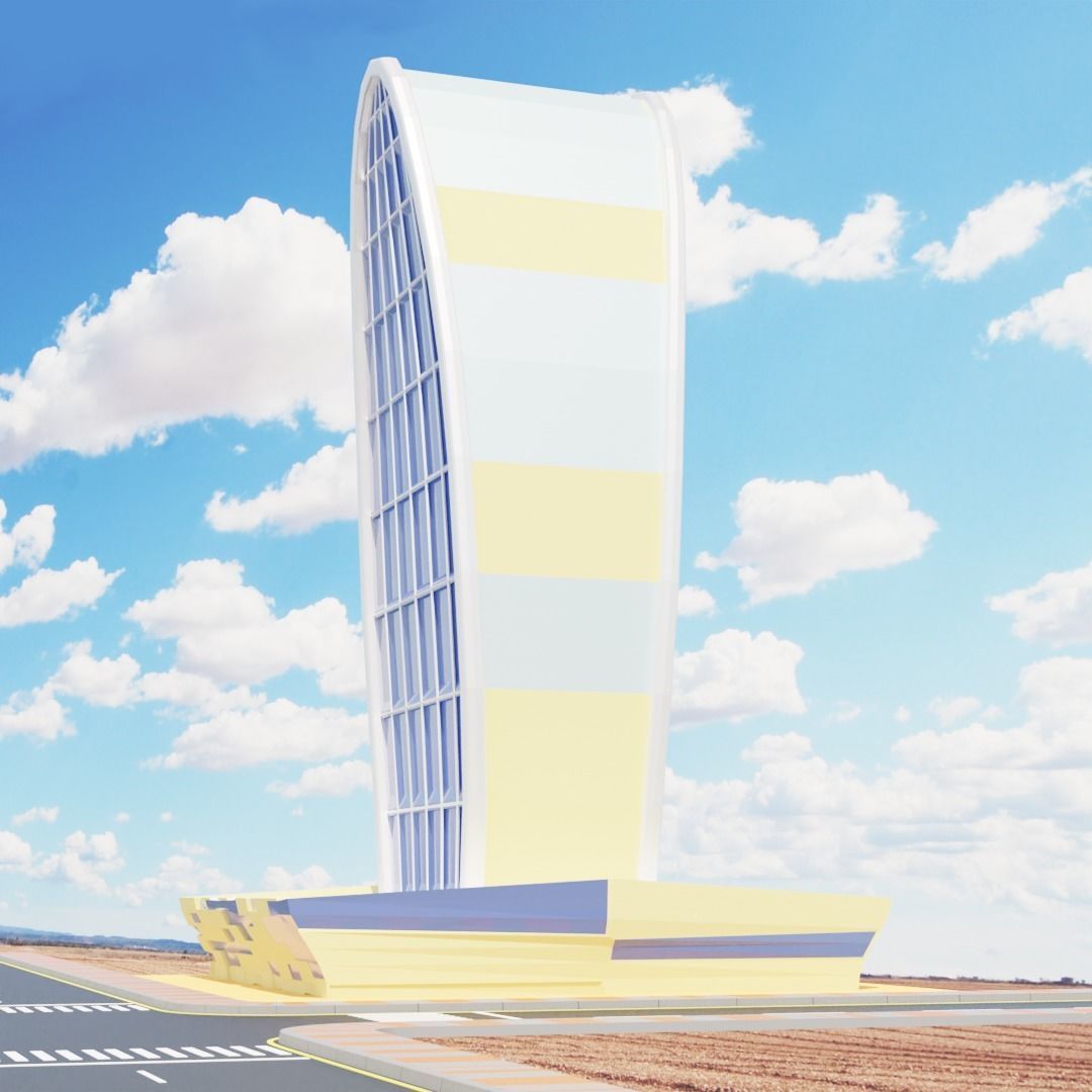 Ellipse tower 3D model 3D model_7