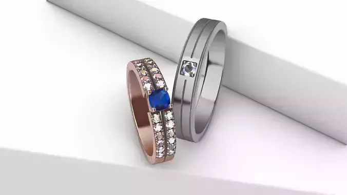 Wedding Ring Cushion Cut