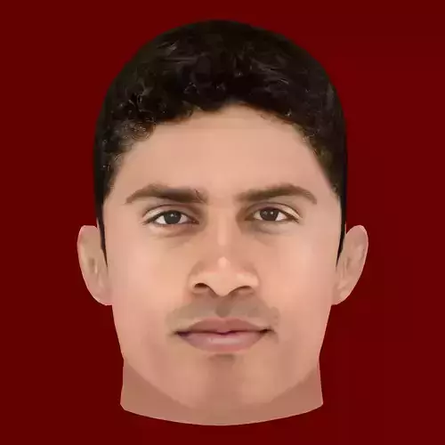 Raphael Varane Head - Low poly head for game