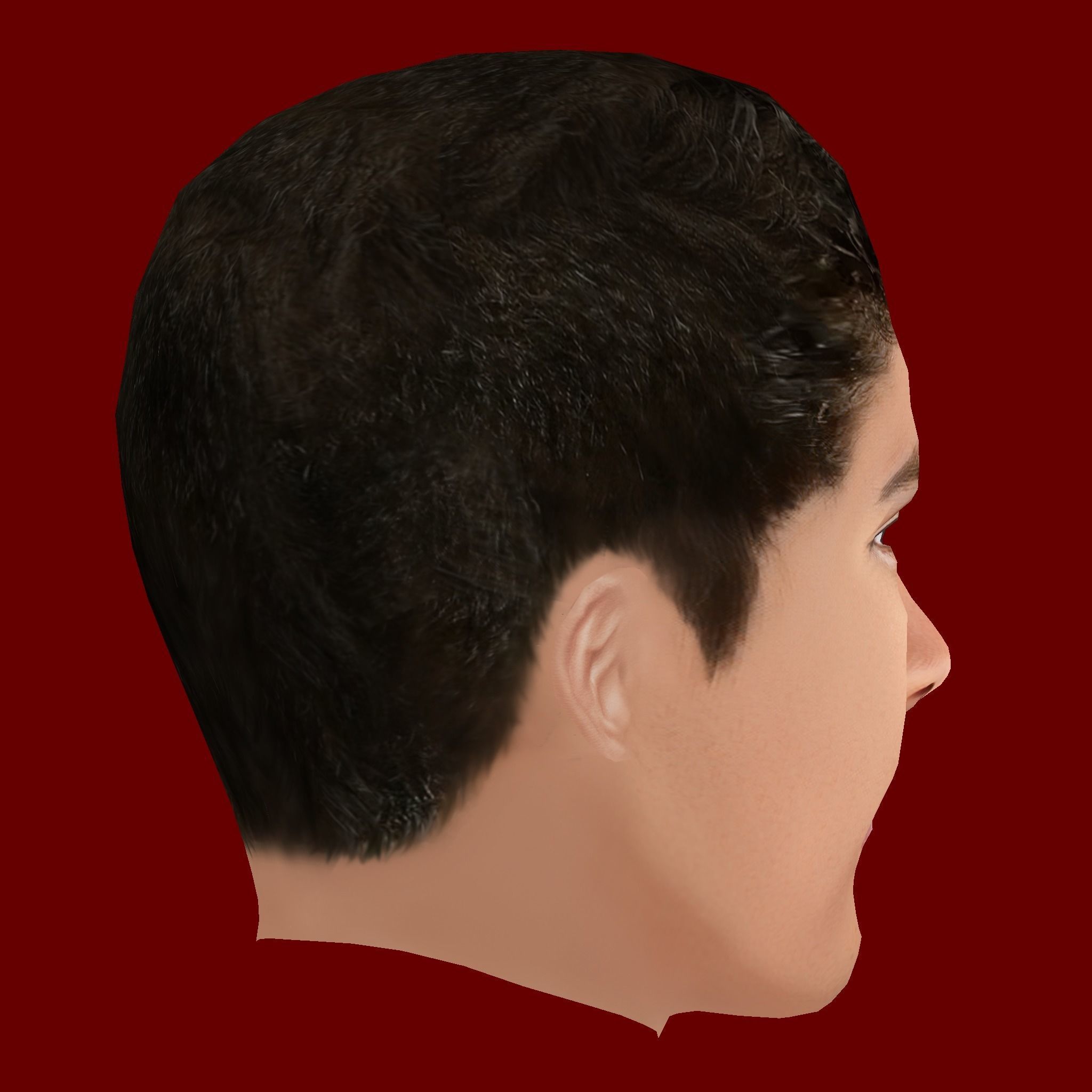 Raphael Varane Head - Low poly head for game Low-poly 3D model_4