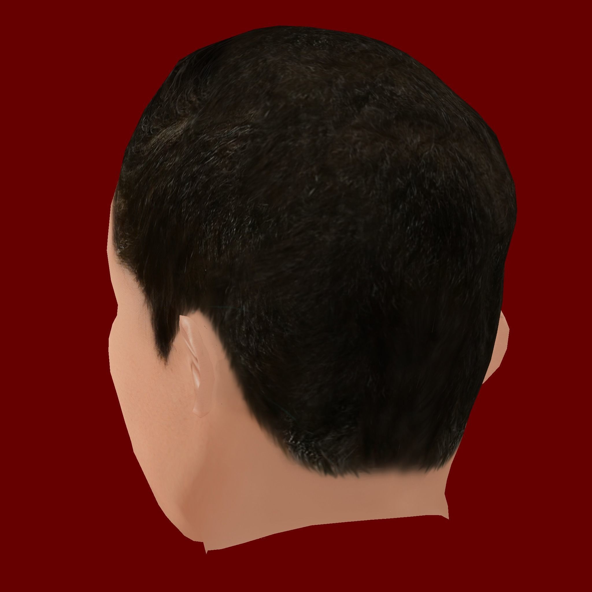 Raphael Varane Head - Low poly head for game Low-poly 3D model_3