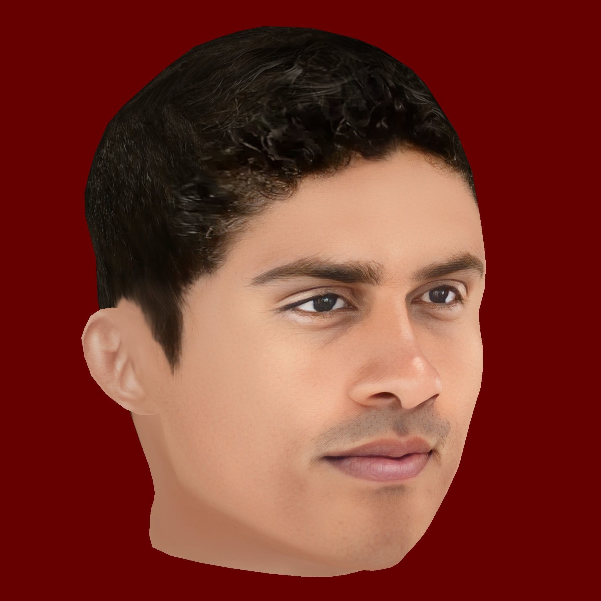 Raphael Varane Head - Low poly head for game Low-poly 3D model_6