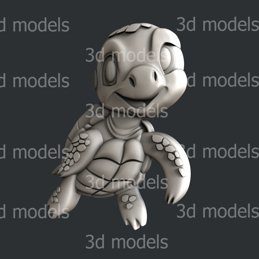 3d STL models for CNC router or 3dprinter turtle P495 3D model_2
