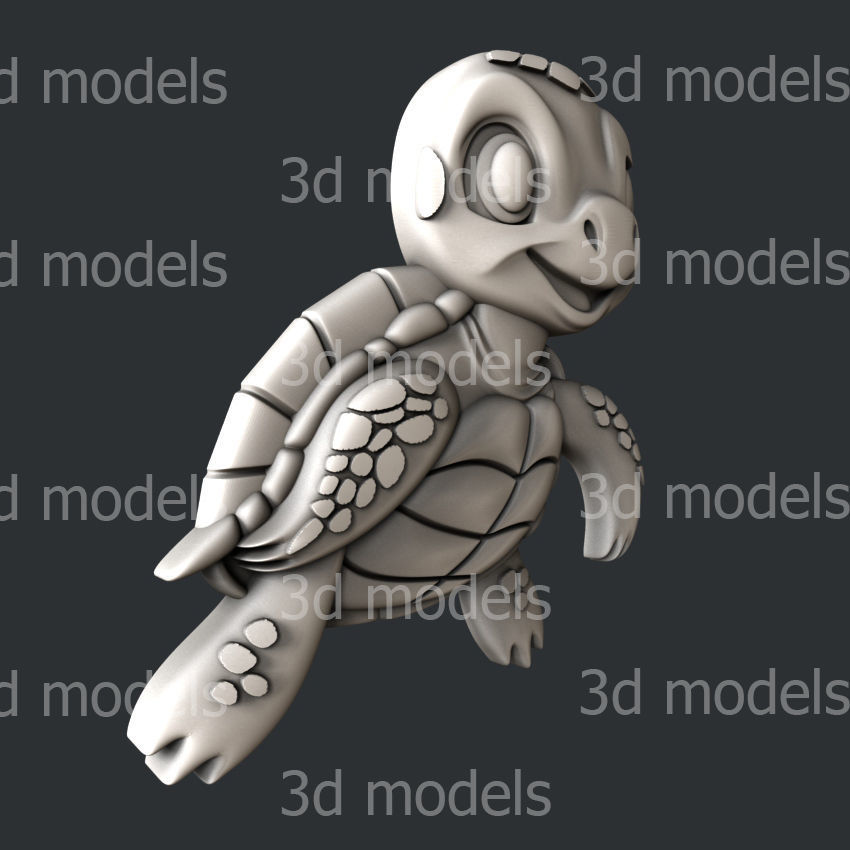 3d STL models for CNC router or 3dprinter turtle P495 3D model_1