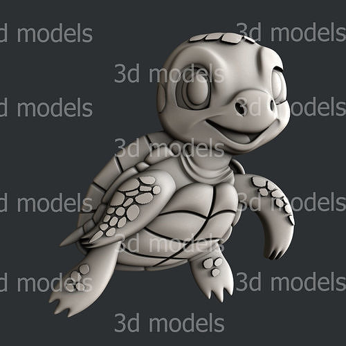 3d STL models for CNC router or 3dprinter turtle P495 3D model