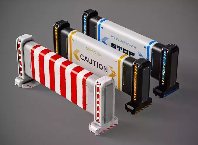 Sci-fi Barricade PBR