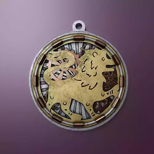 Zodiac sign Leo Low-poly 3D model