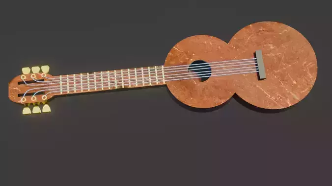Guitar low-poly Low-poly 3D model