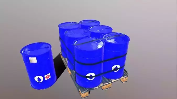 Pallet with imperial barrels